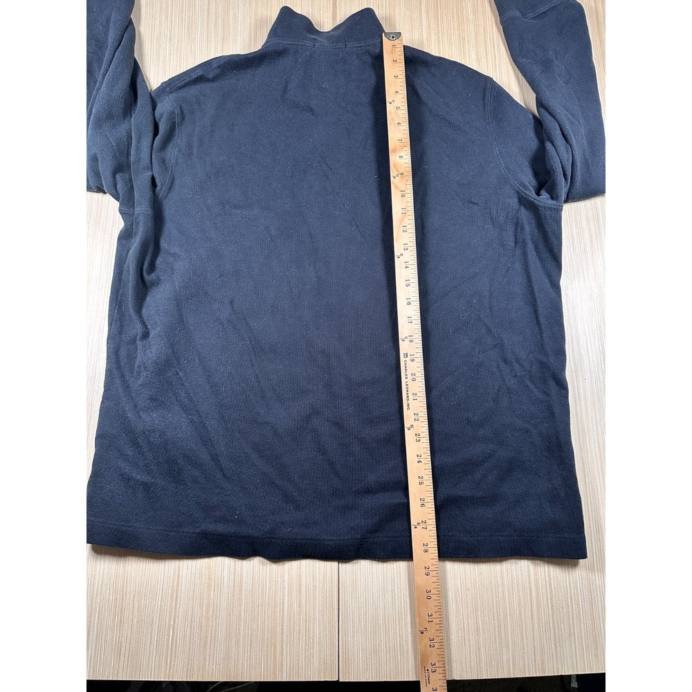 Polo Ralph Lauren Estate Rib Sweatshirt‎ Mens XL  Black Side Slit Quarter Zip - Picture 4 of 5